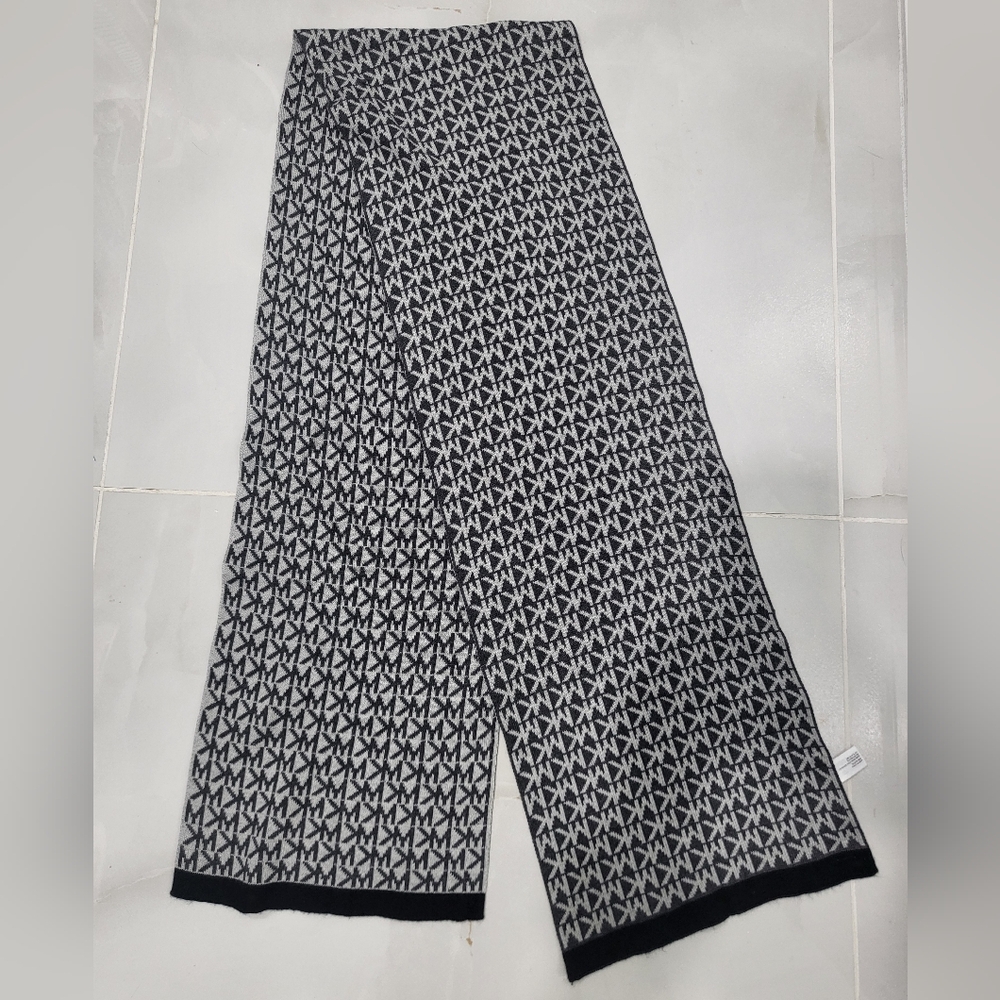 Michael Kors and White Patterned Scarf